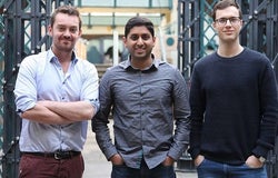 Ben Corrigan, Jonny Plein, and Vikram Simha, founders of Pouch