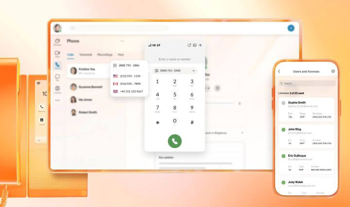 Screenshot of the RingCentral Business Phone System 