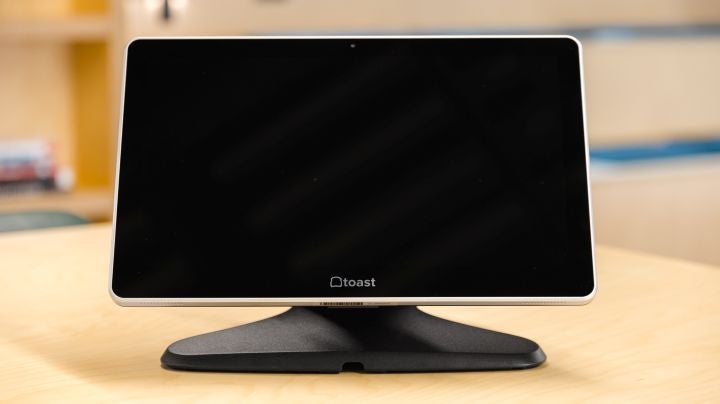 A close up image of the Toast Flex POS terminal